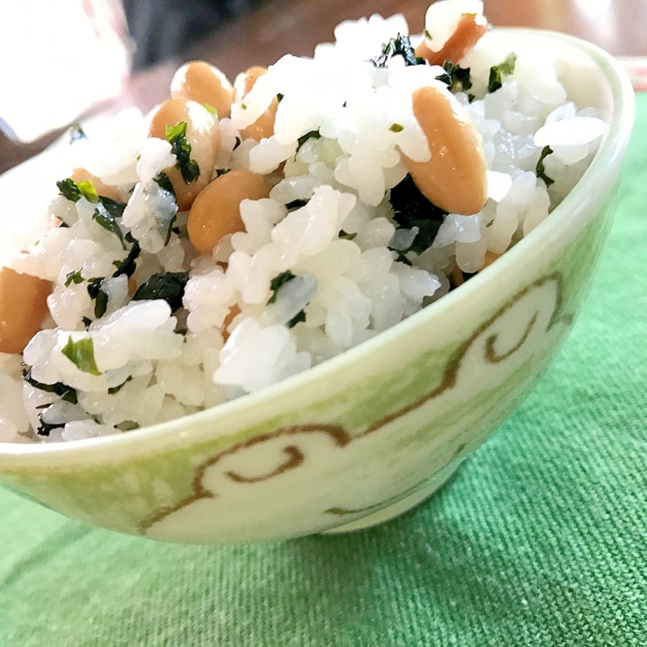 大豆*わかめ☆混ぜ込みごはん